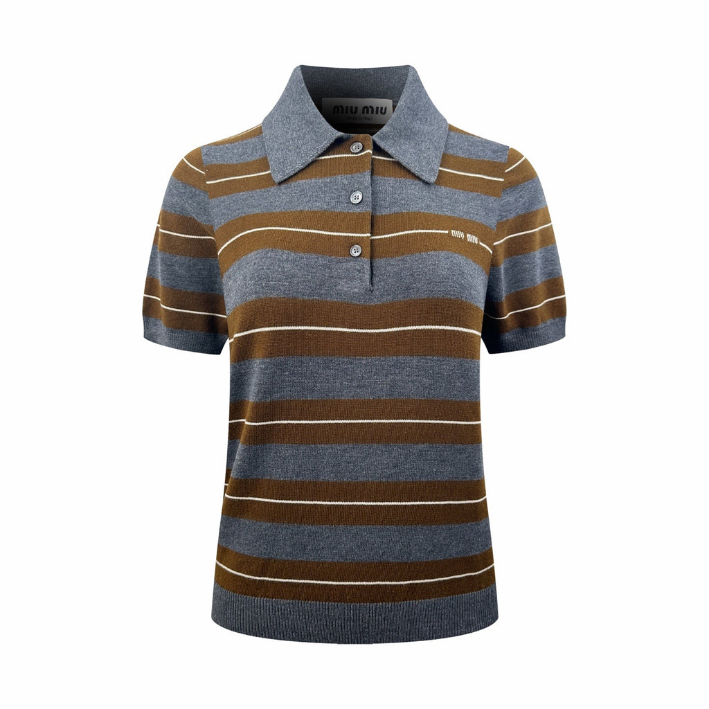 2026 Women’s GS Logo Jacquard Striped Jumper  (FF711)