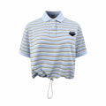 2026 Women’s GS Striped Polo Shirt with Triangle Logo (FF708)