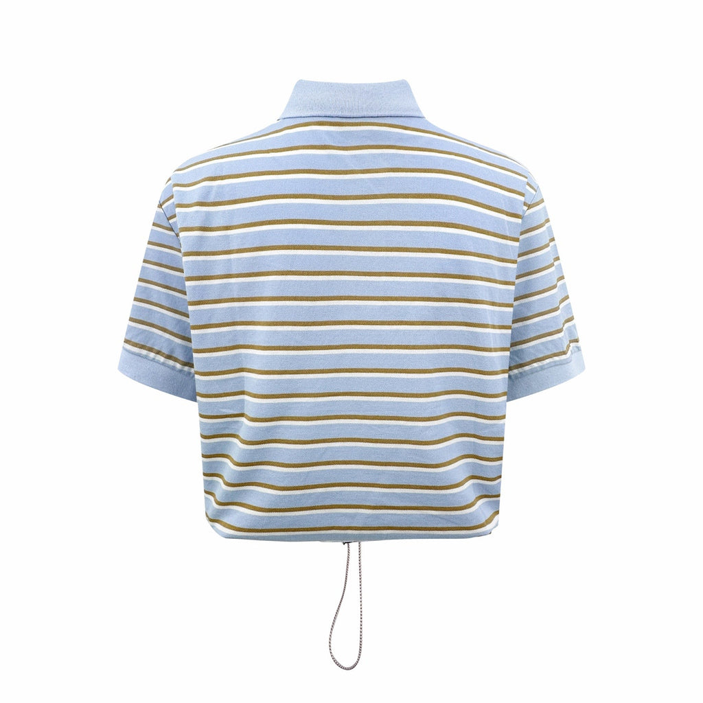 2026 Women’s GS Striped Polo Shirt with Triangle Logo (FF708)