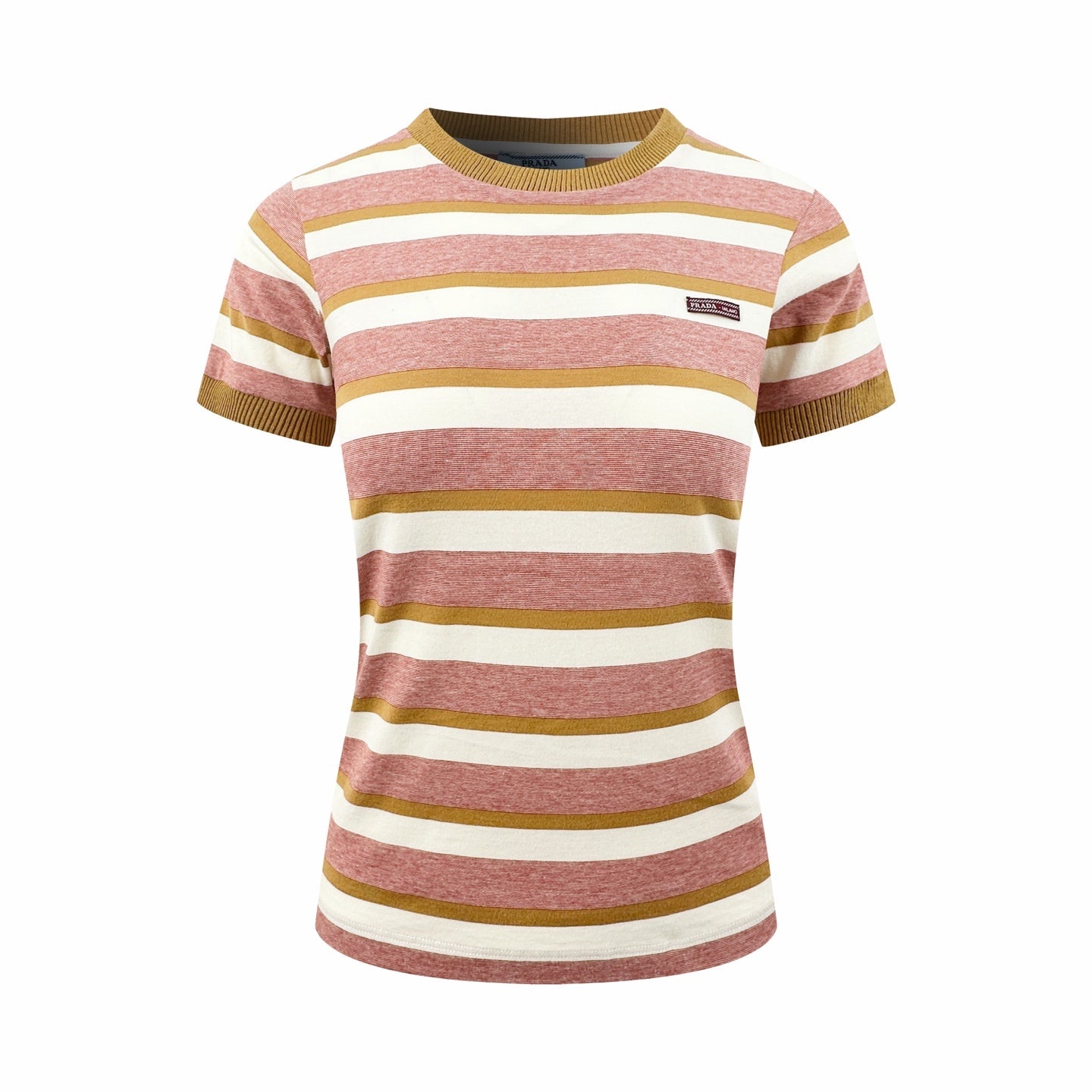 2026 Women’s GS Logo Striped Short-Sleeved T-Shirt (FF709)