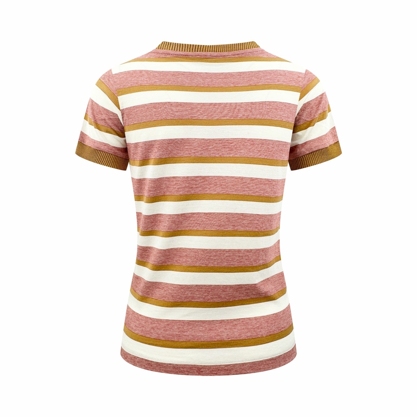 2026 Women’s GS Logo Striped Short-Sleeved T-Shirt (FF709)