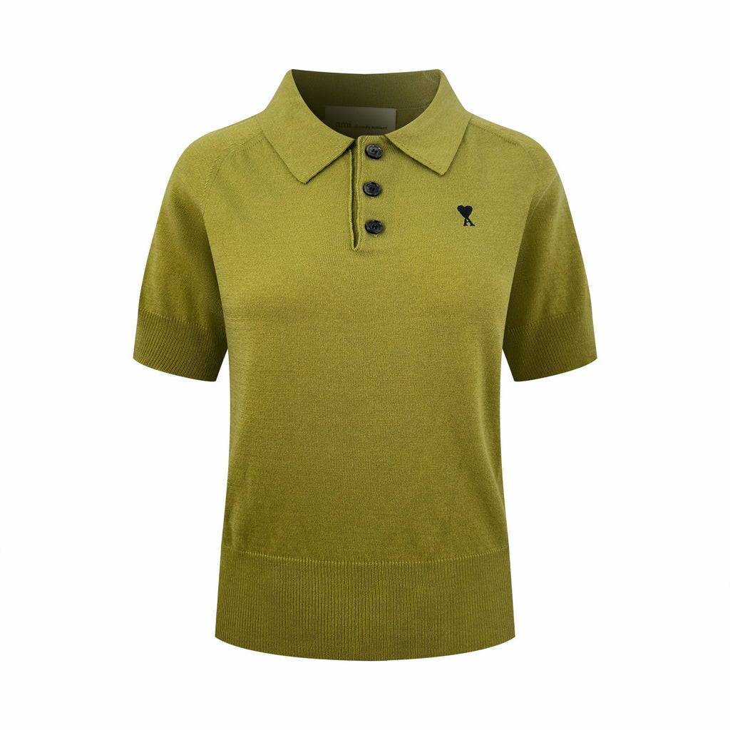 2026 Women’s GS  Embroidered Polo Neck Knit Top (DD112)