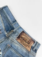 2026 New Acn Optical Illusion Print, Dyed and Distressed Denim Shorts (CC967-B45)