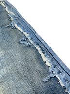 2026 New Acn Optical Illusion Print, Dyed and Distressed Denim Shorts (CC967-B45)