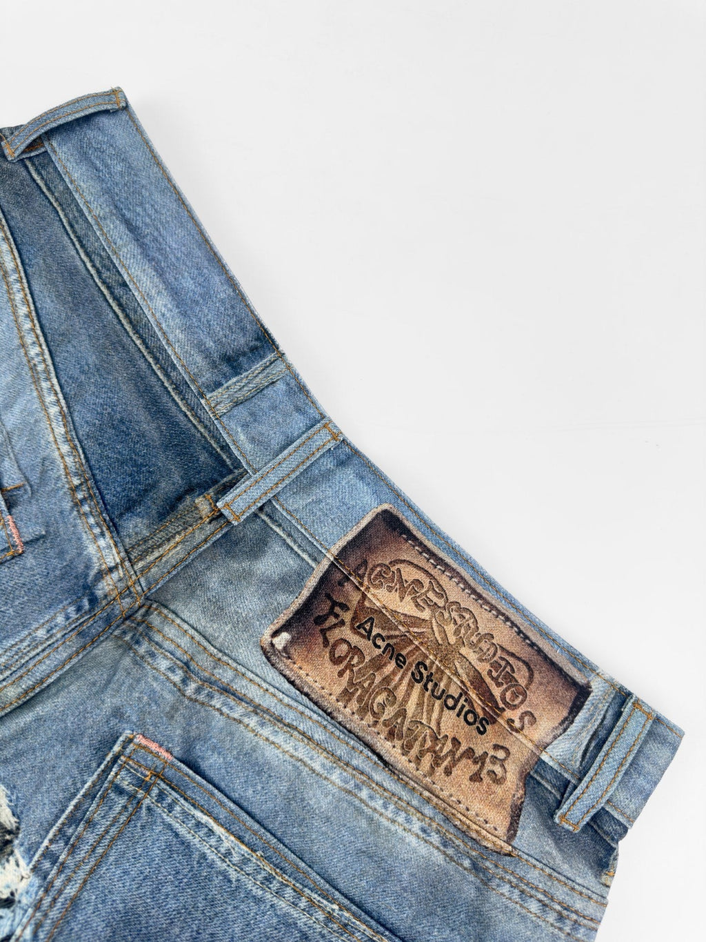 2026 Women’s GS Optical Illusion Print Dyed Denim Shorts (FF721)