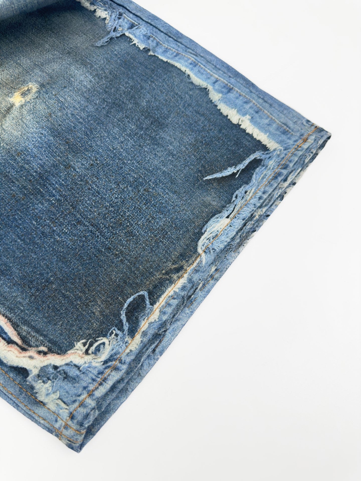 2026 Women’s GS Optical Illusion Print Dyed Denim Shorts (FF721)