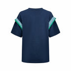 2026 Women’s GS Embroidered Striped Patchwork Short-Sleeved Top (DD108)