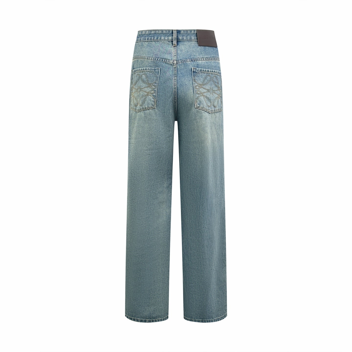 2026 Women’s GS Embroidered Leather-Tagged Jeans (EE414)