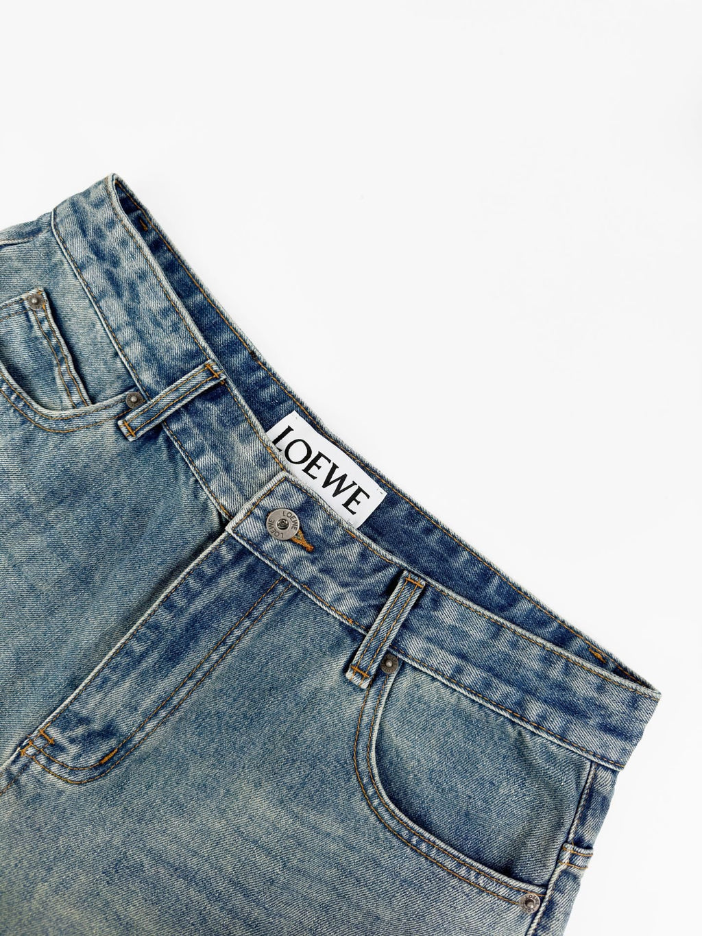 2026 Women’s GS Embroidered Leather-Tagged Jeans (EE414)