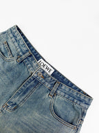 2026 Women’s GS Embroidered Leather-Tagged Jeans (EE414)