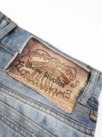 2026 New GS Optical Illusion Stripe Print Jeans (CC962-C05)