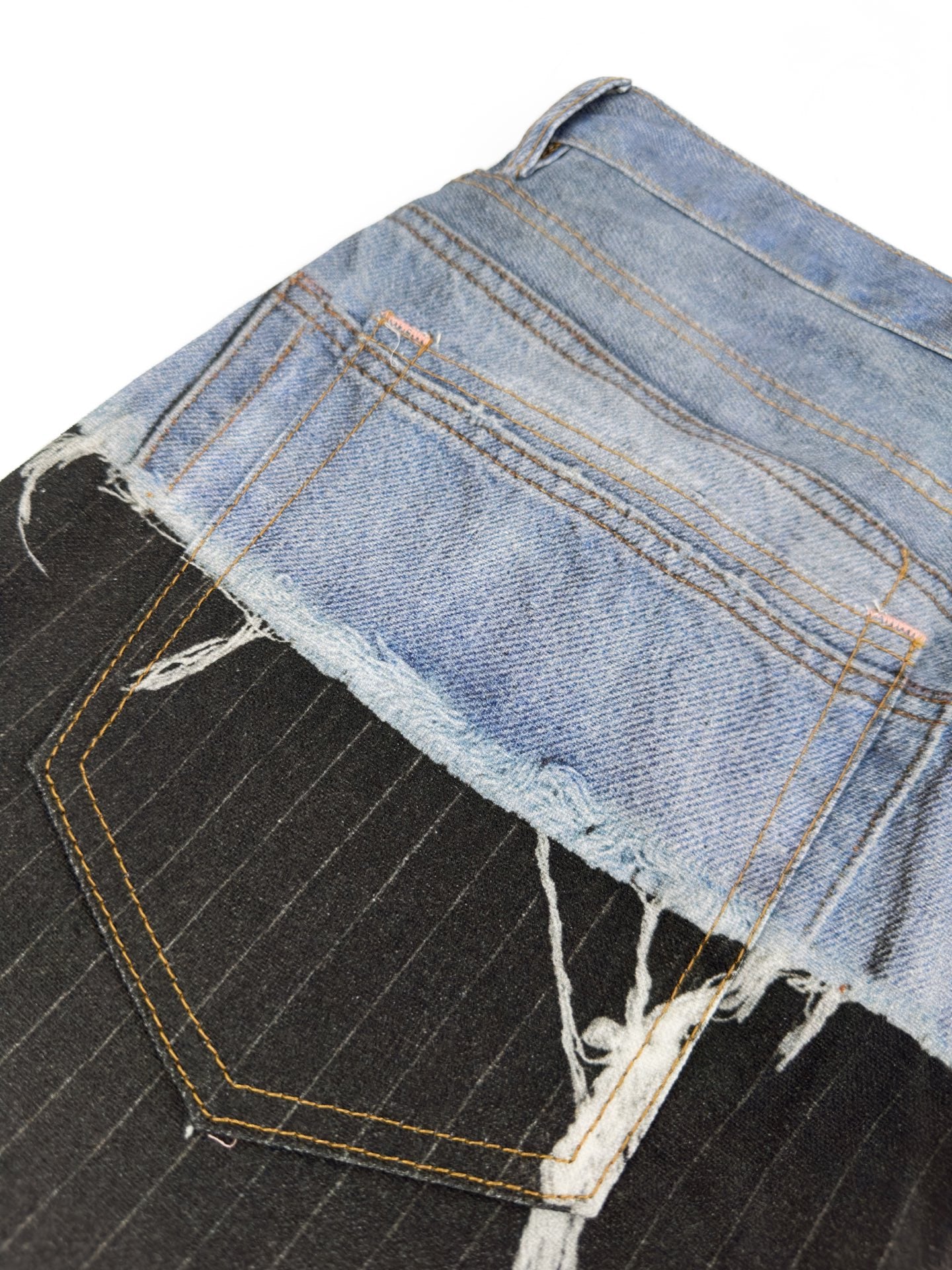 2026 New GS Optical Illusion Stripe Print Jeans (CC962-C05)