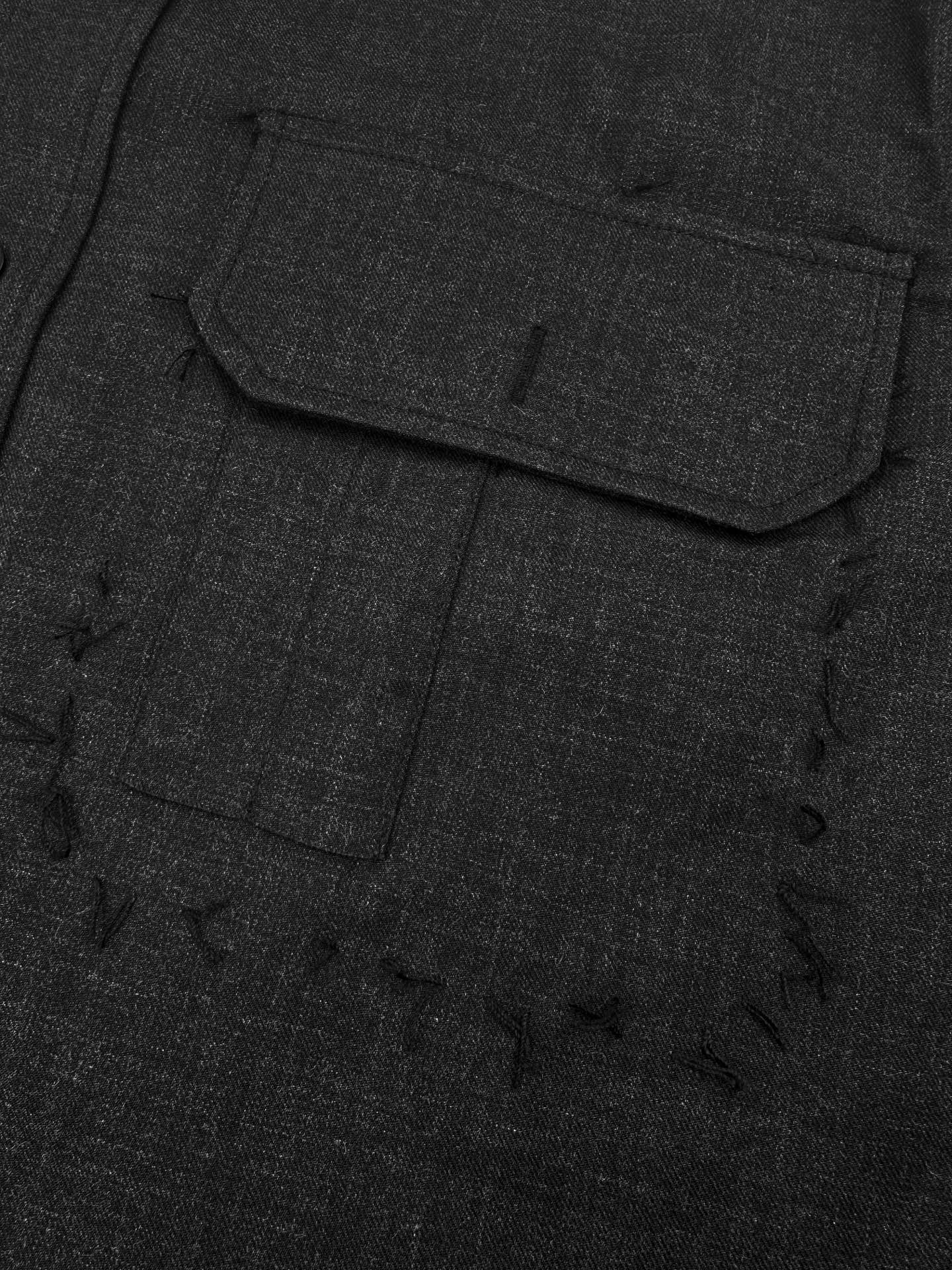 2026 New GS Wool Shirt with Decorative Stitching (25282-B60)