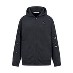 2026 New GS Distressed Logo Zip-Up Jacket with Holes (25303-B75)