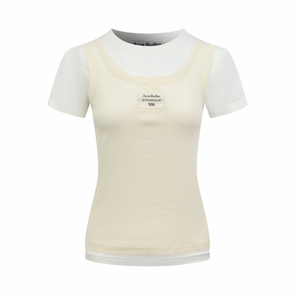 2026 Women's GS Faux Two-Piece Short-Sleeved Top (FF701)