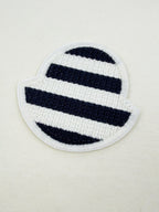 2026 New Mon Striped Logo Patch Short-Sleeved T-Shirt (AA612-A10)