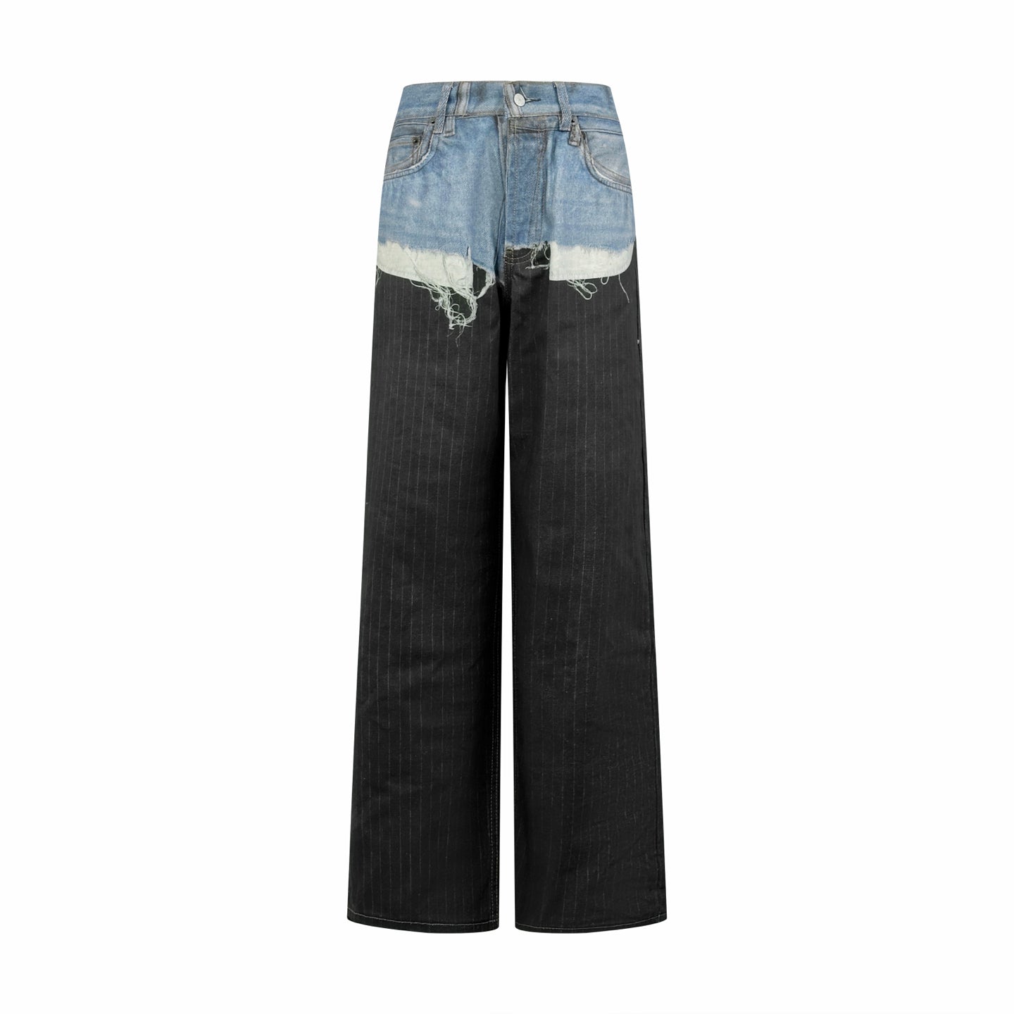 2026 Women's GS Optical Illusion Striped Dyed Jeans (FF715)