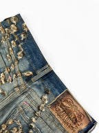 2026 New GS Optical Illusion Print Distressed Denim Trousers (BB851-C05)