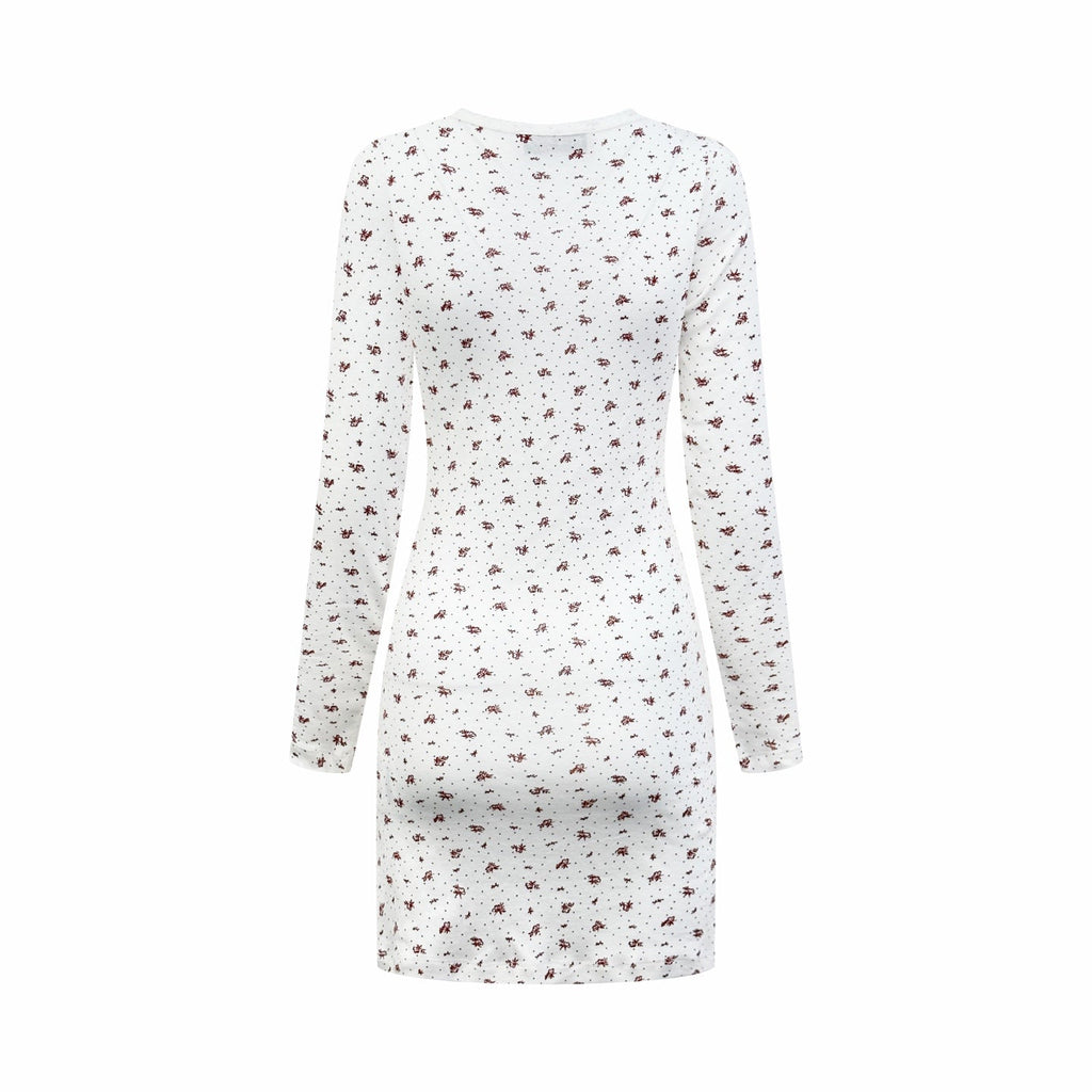 2026 Women’s GS Floral Long-Sleeved Dress (FF746)