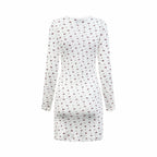 2026 Women’s GS Floral Long-Sleeved Dress (FF746)