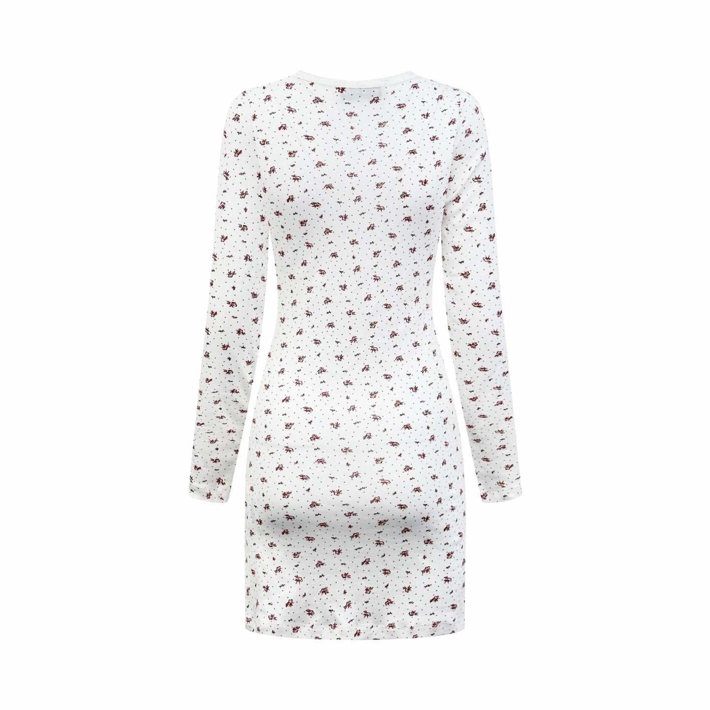 2026 Women’s GS Floral Long-Sleeved Dress (FF746)