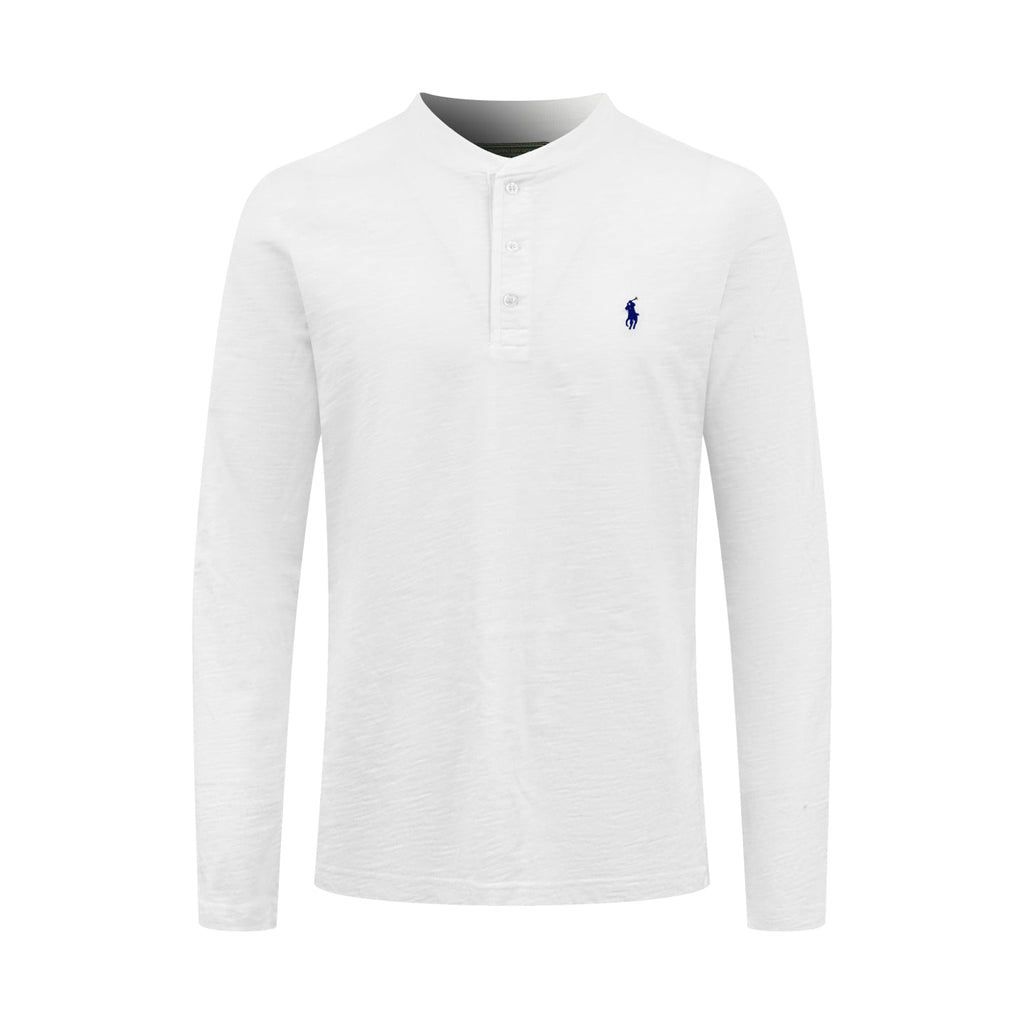 2026 New GS Embroidered Henley-neck Long-sleeved Top (CC977-A35)