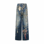 2026 Women's GS Optical Illusion Striped Dyed Jeans (EE416)