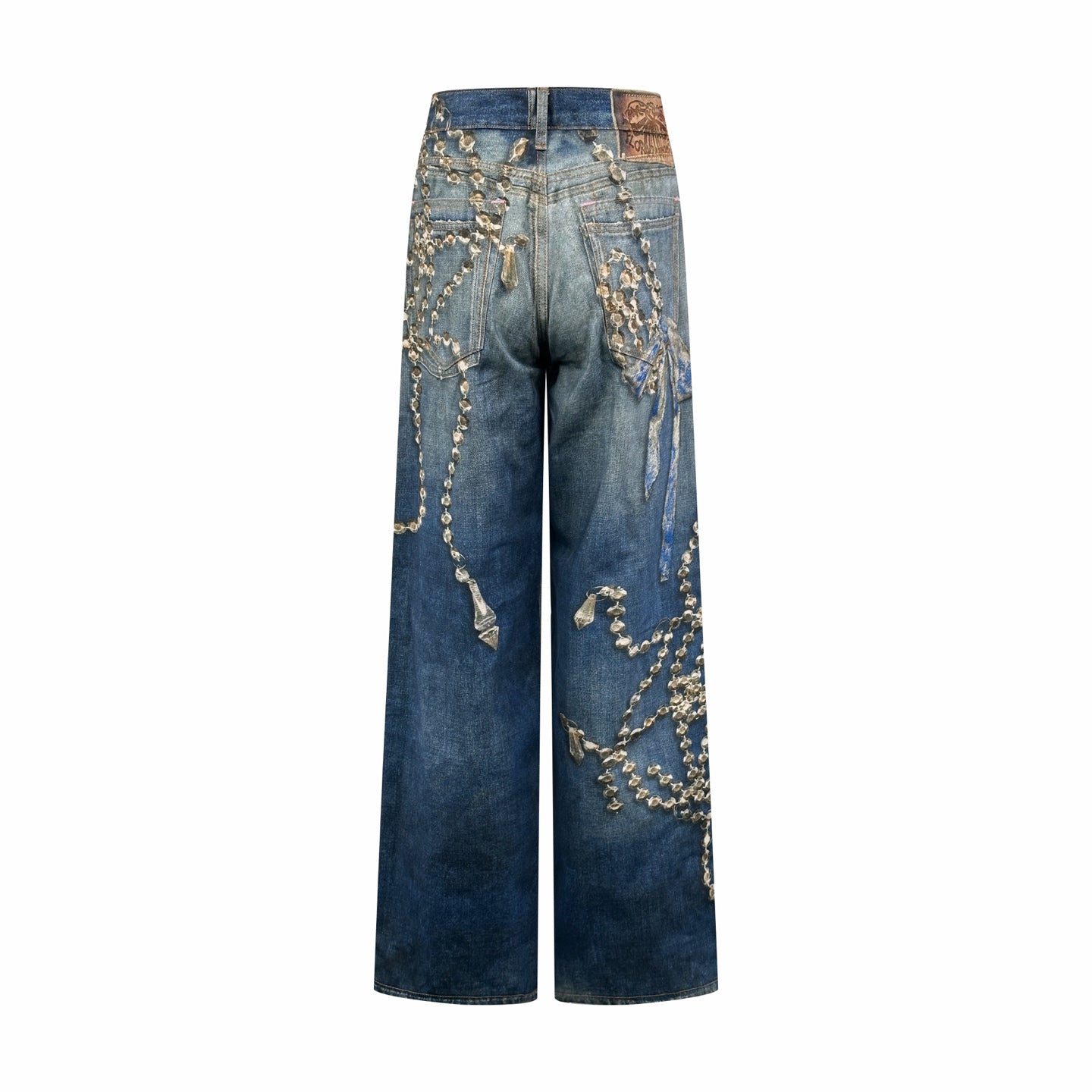 2026 Women's GS Optical Illusion Striped Dyed Jeans (EE416)