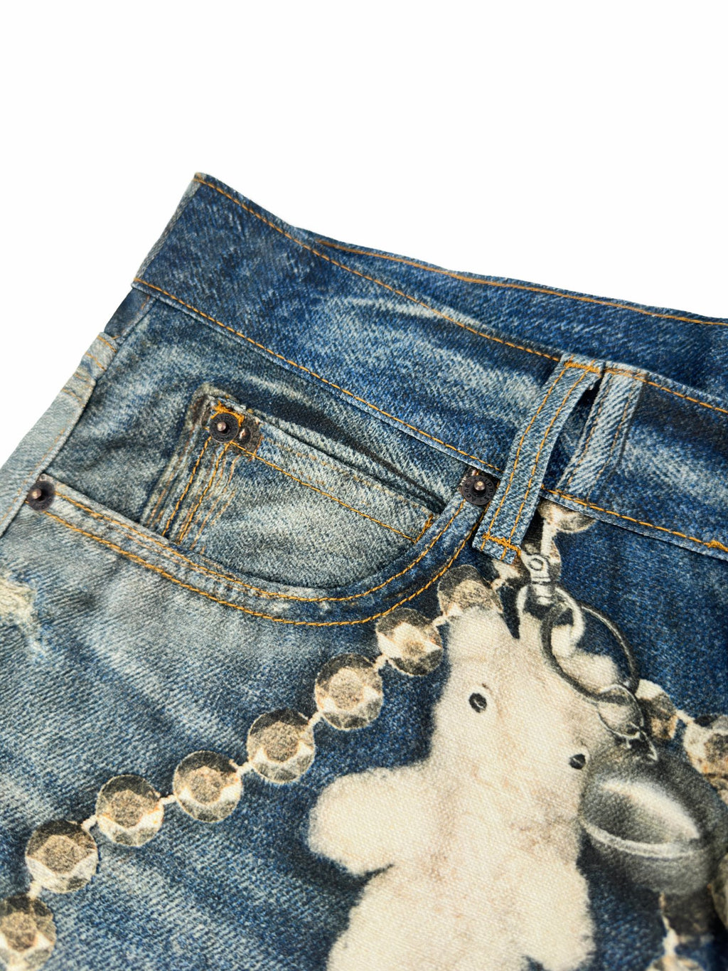 2026 Women's GS Optical Illusion Striped Dyed Jeans (EE416)