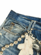 2026 Women's GS Optical Illusion Striped Dyed Jeans (EE416)