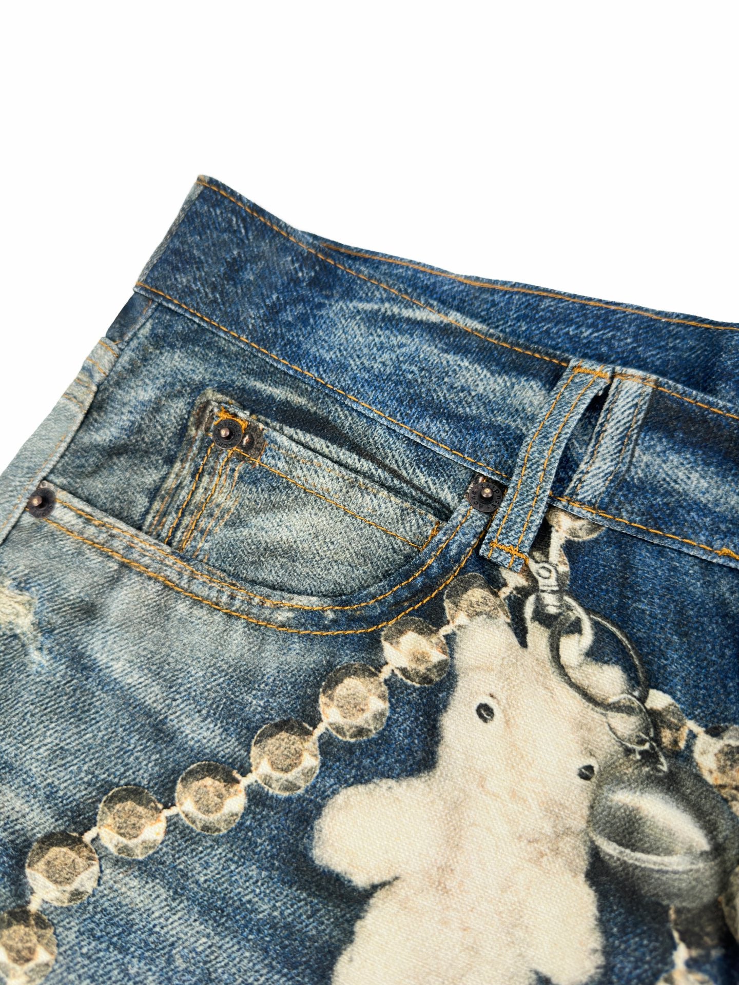 2026 Women's GS Optical Illusion Striped Dyed Jeans (EE416)