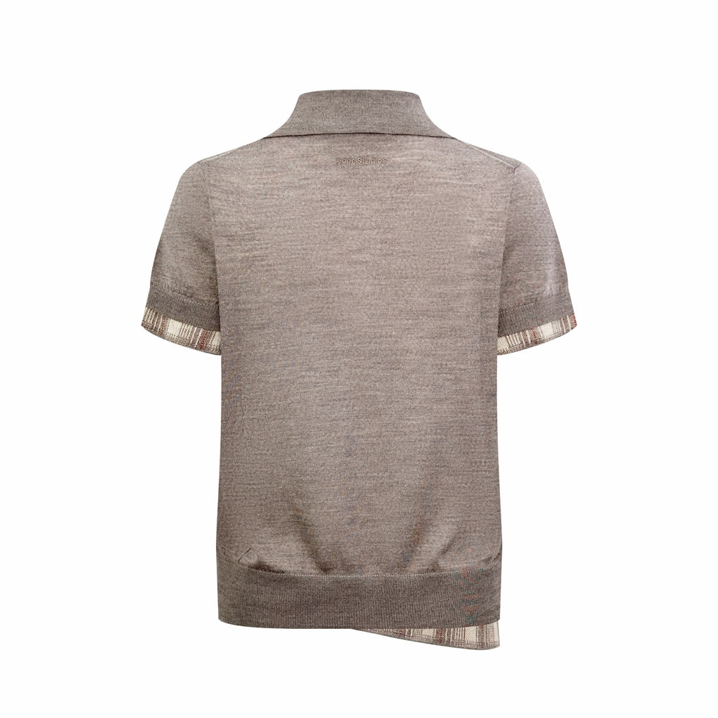 2026 Women’s GS Two-piece-style Patchwork Polo Neck Knit Top (DD103)