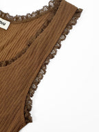 2026 Women’s GS Lace-Trimmed Tank Top (FF742)