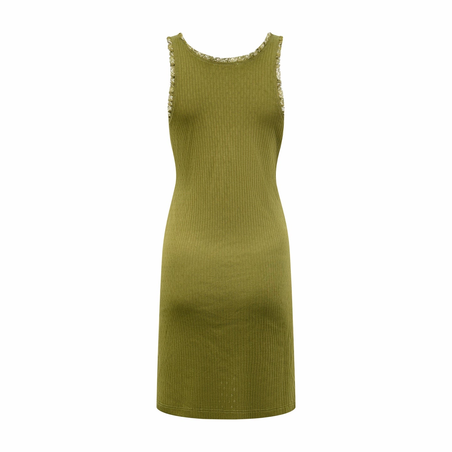 2026 Women’s GS Lace-Trimmed Spaghetti-Strap Dress (FF739)