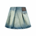 2026 Women’s GS Leather Denim Mini Skirt (EE417)
