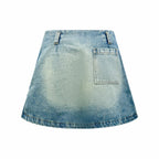 2026 Women’s GS Leather Denim Mini Skirt (EE417)