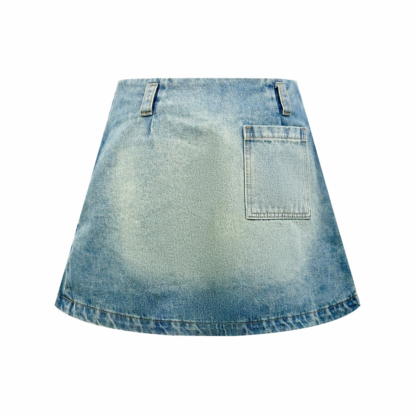 2026 Women’s GS Leather Denim Mini Skirt (EE417)