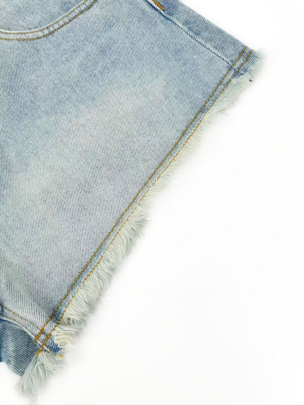 2026 Women’s GS Embroidered Leather Denim Shorts (EE422)