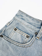 2026 Women’s GS Embroidered Leather Denim Shorts (EE422)