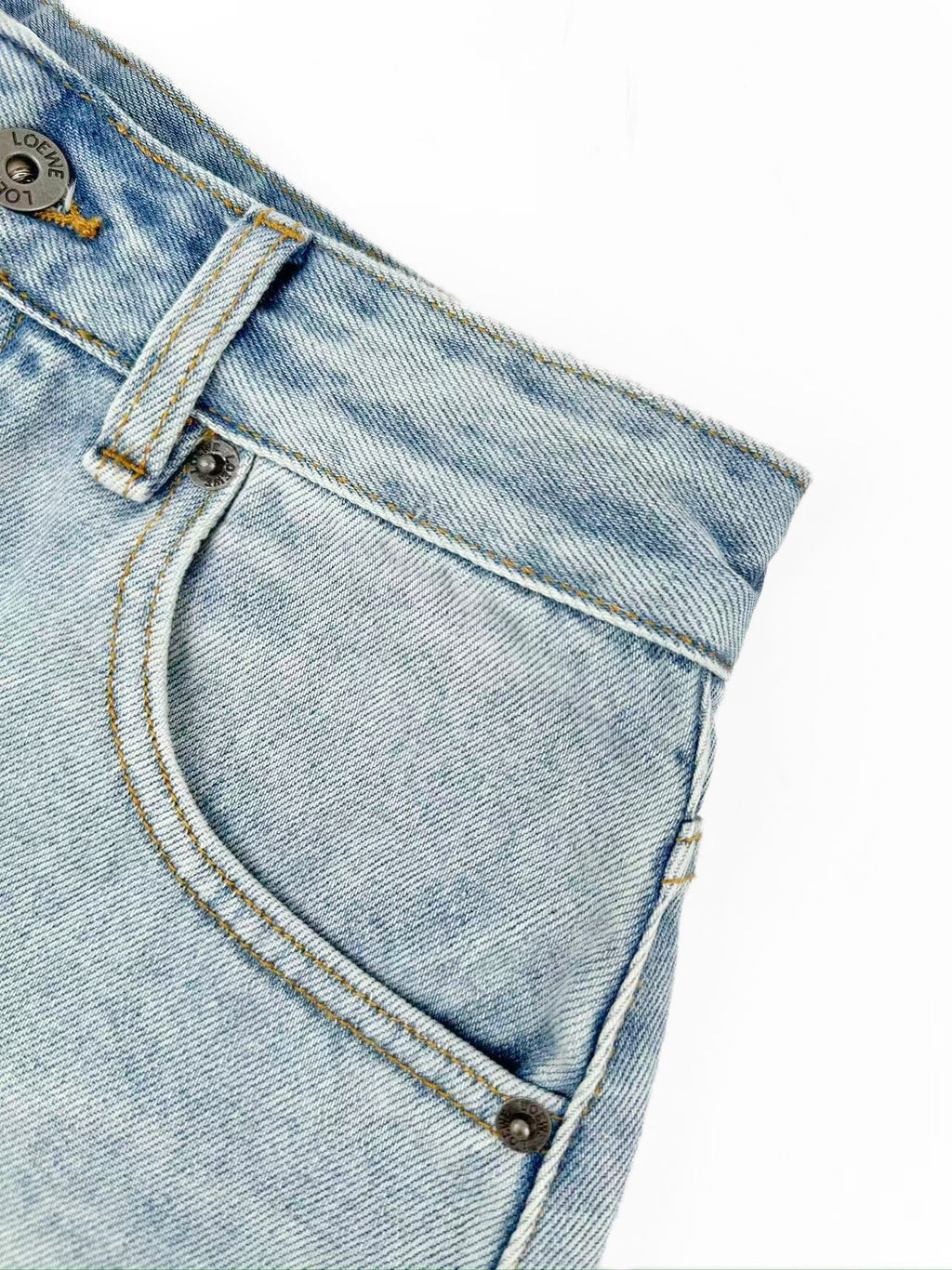 2026 Women’s GS Embroidered Leather Denim Shorts (EE422)