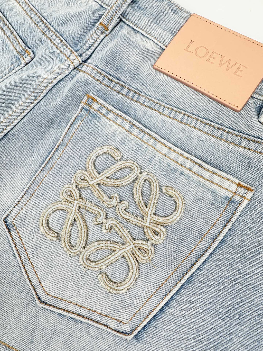 2026 Women’s GS Embroidered Leather Denim Shorts (EE422)