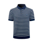 2026 New GS Embroidered Stripe Polo Neck Knit (CC985-A80)