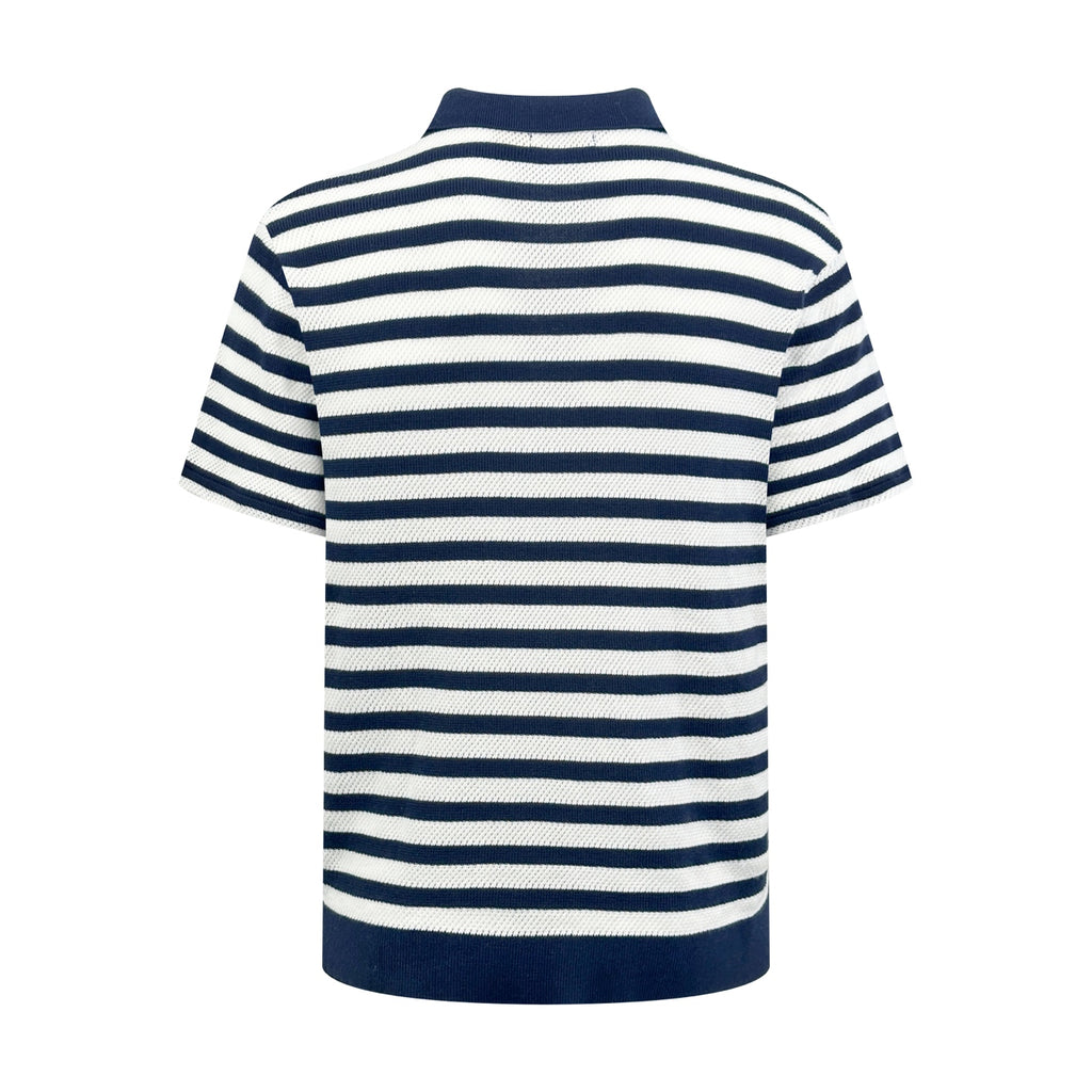 2026 New GS Embroidered Stripe Short-Sleeved Jumper (CC984-A70)