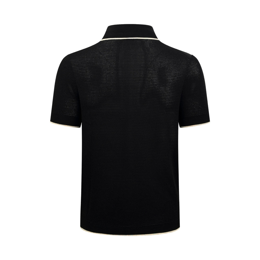 2026 New GS Logo Mesh Polo Neck Knit Top (CC983-A75)