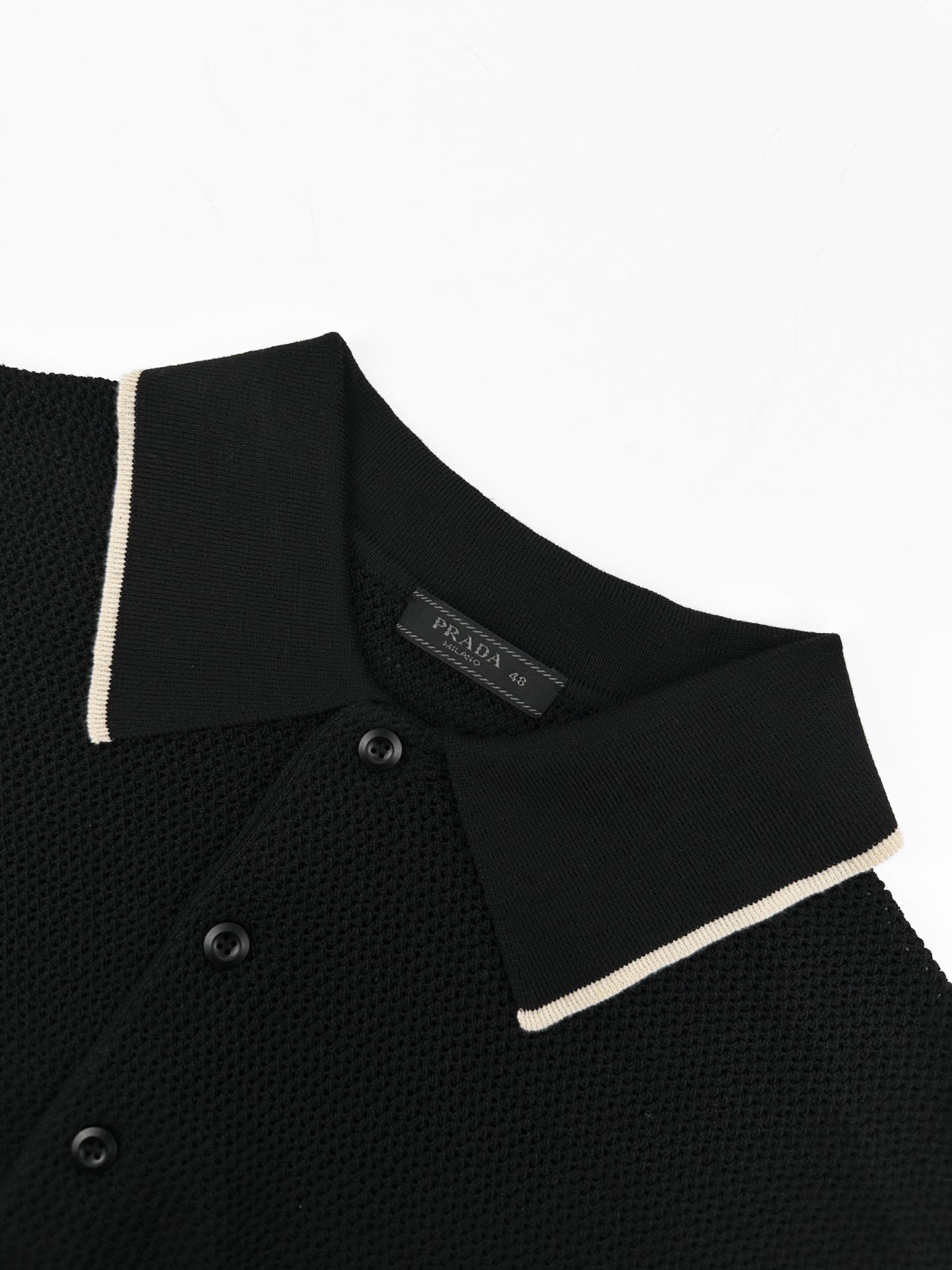2026 New GS Logo Mesh Polo Neck Knit Top (CC983-A75)