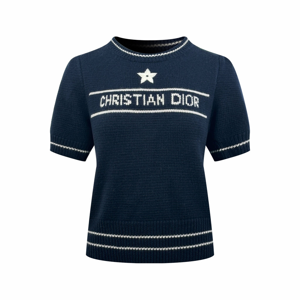 2026 Women's GS Embroidered Short-Sleeved Sweater (DD132)