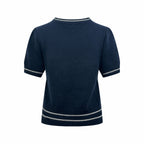 2026 Women's GS Embroidered Short-Sleeved Sweater (DD132)