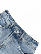 2026 Women's GS Fake Two-Piece Denim Skirt Pants (FF751)