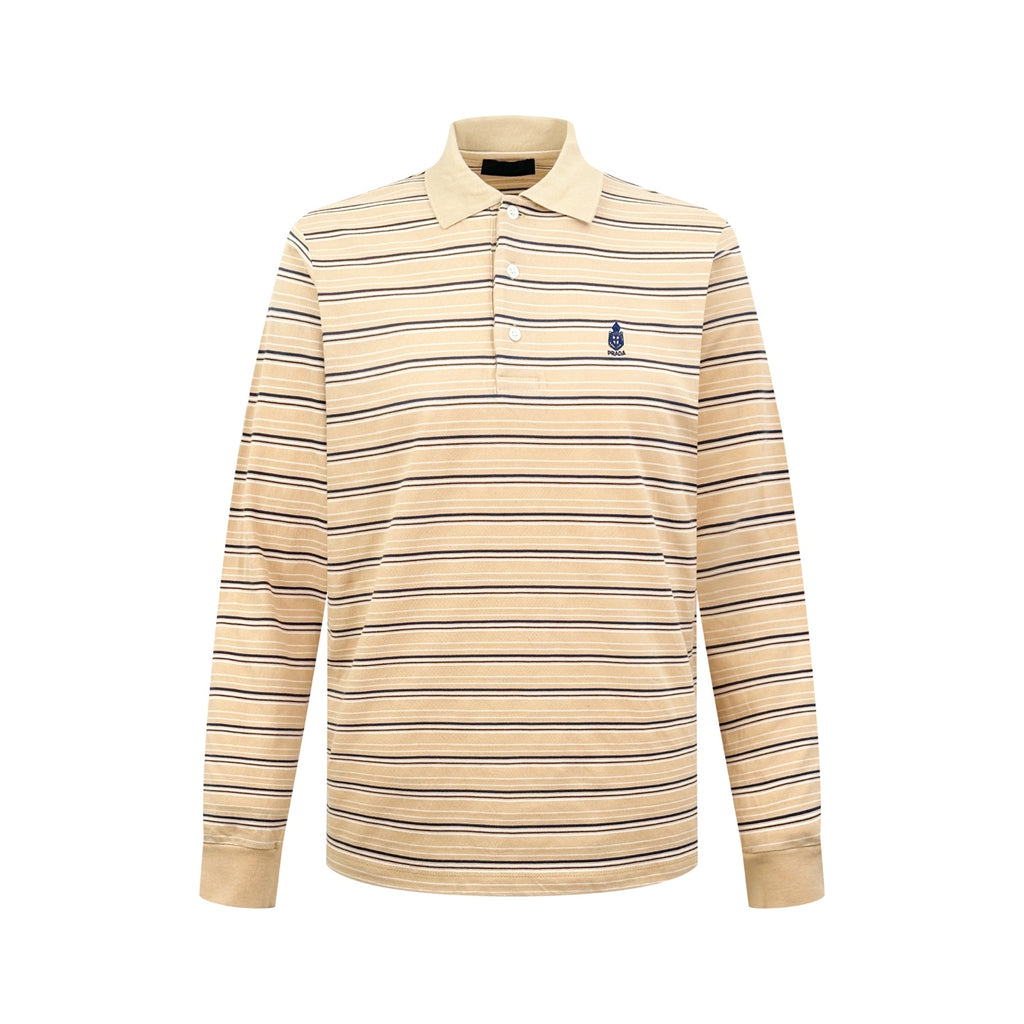 2026 New Model GS Logo Striped Long-Sleeved Polo Shirt (CC993-A70)