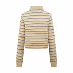 2026 Women's GS Logo Striped Long-Sleeve Polo Shirt (FF753)